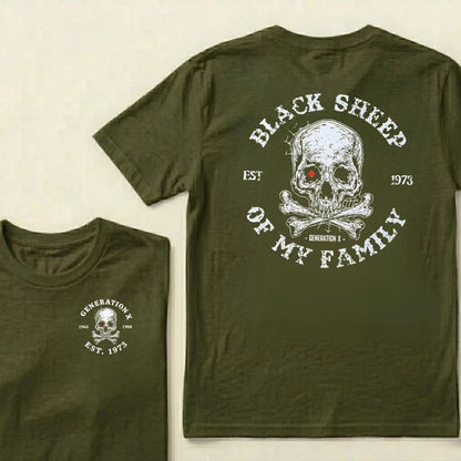 Custom EST.Year Customize GenX Black Sheep Of My Family T-Shirt